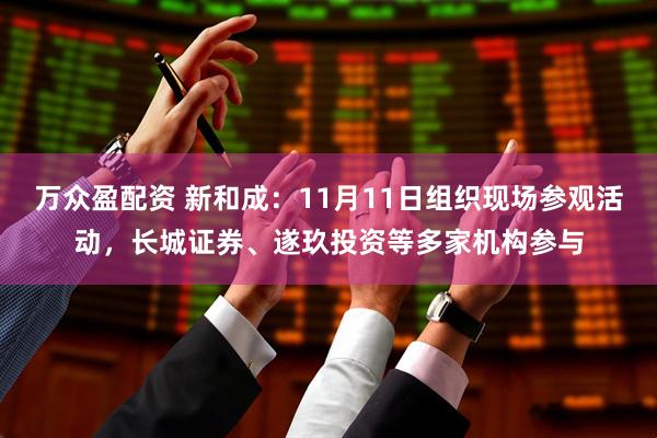 万众盈配资 新和成：11月11日组织现场参观活动，长城证券、遂玖投资等多家机构参与