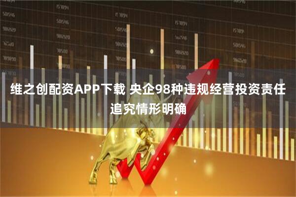 维之创配资APP下载 央企98种违规经营投资责任追究情形明确